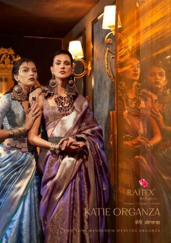 Katie Organza By Rajtex Designer Festive Wear Saree Collection
